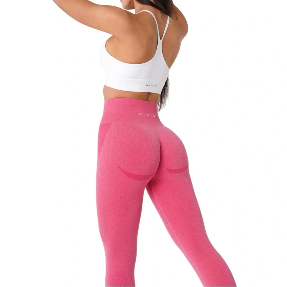 NVGTN Hot Pink Contour Seamless Leggings – Size Small - Picture 3 of 4